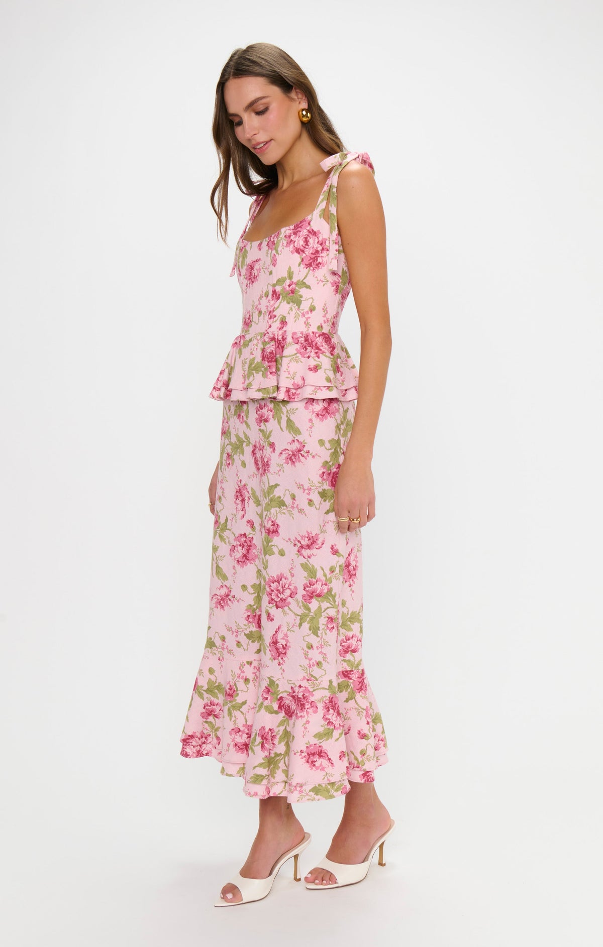 Pauline Peplum Dress ~ Garden Romantic