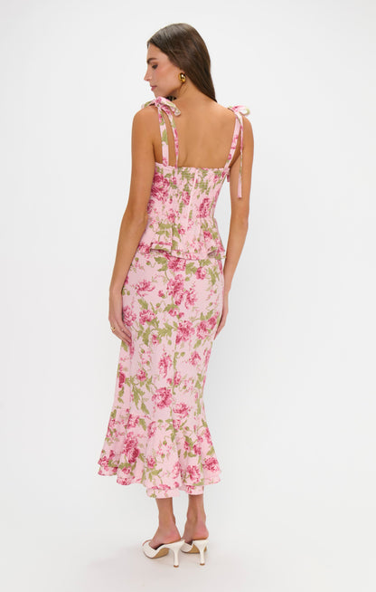 Pauline Peplum Dress ~ Garden Romantic