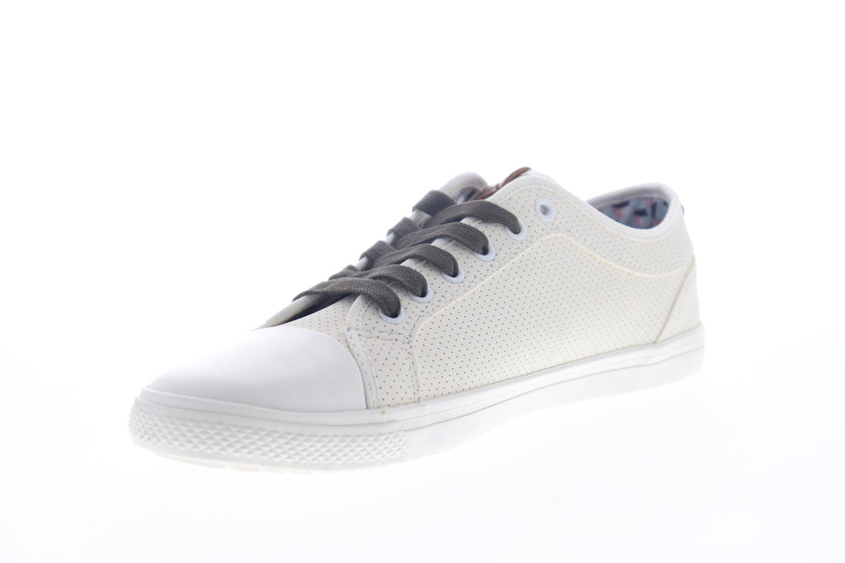 Ben Sherman Brayson Oxford BNM00063 Mens White Leather Lifestyle Sneakers Shoes