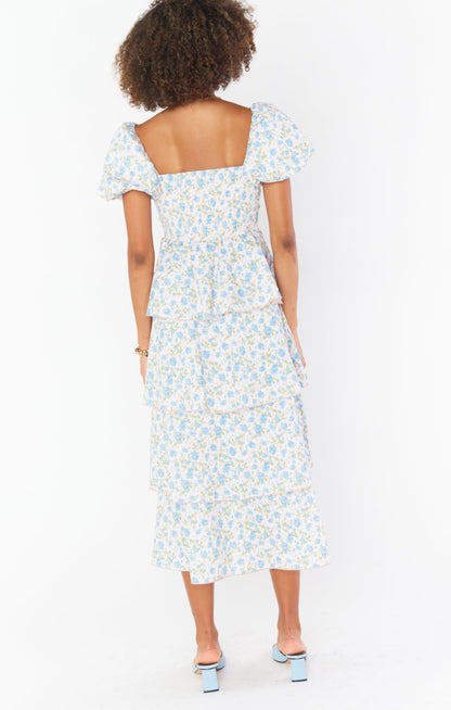 Va Va Midi Dress ~ Charming Rose