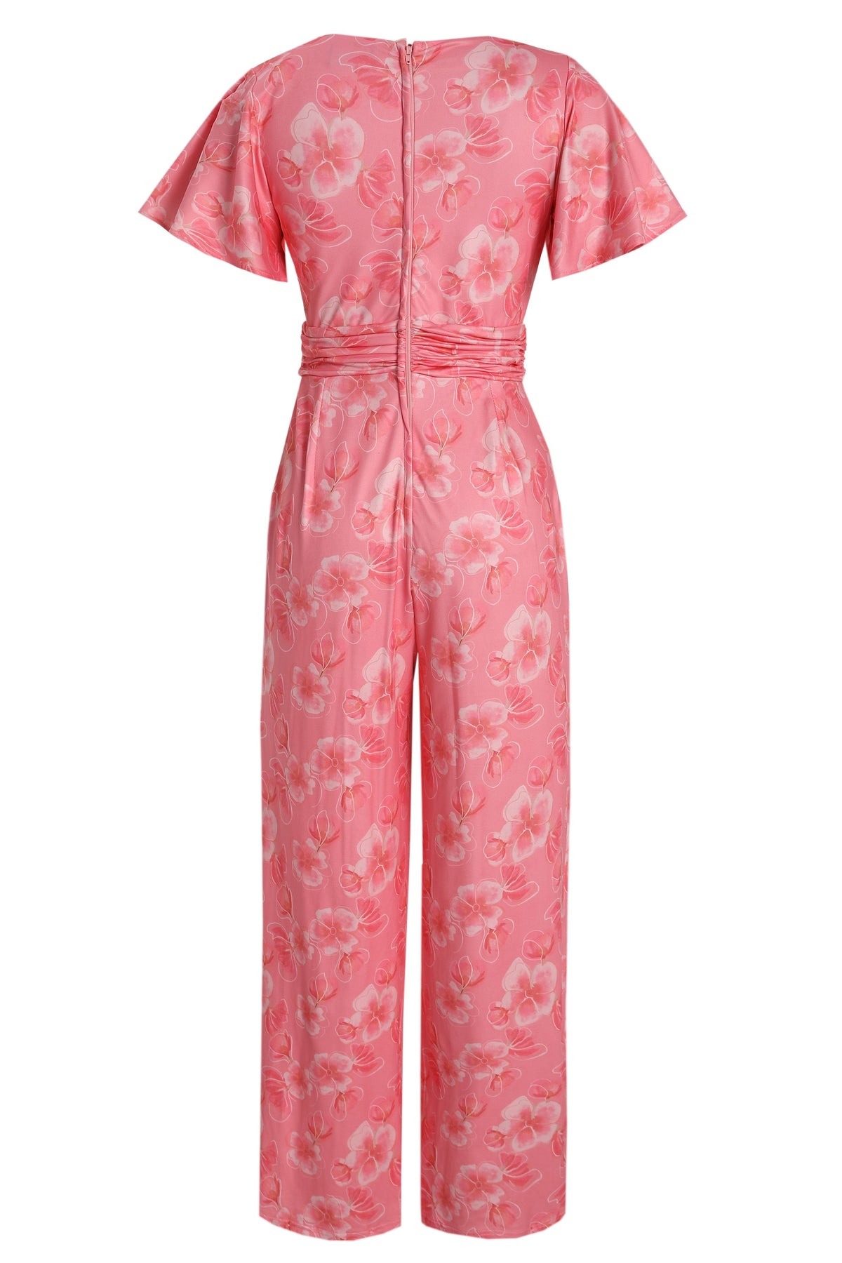 Esther Pink Floral Jumpsuit