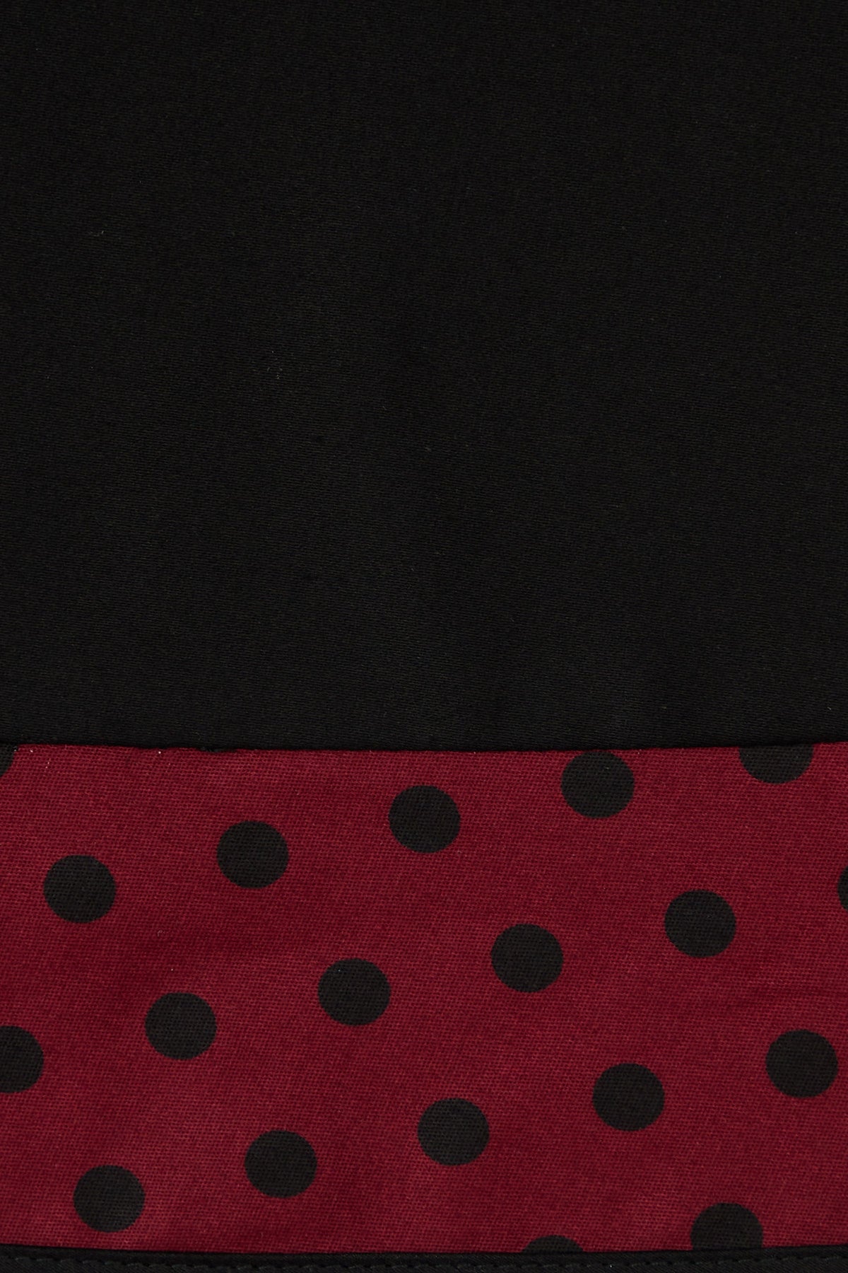 Lily Burgundy & Black Polka Dot Off Shoulder Dress