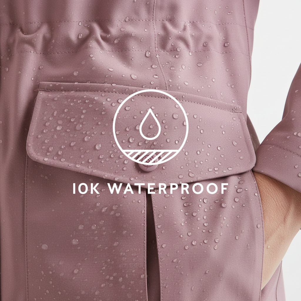 Burradon Womens Waterproof Jacket - Mauve