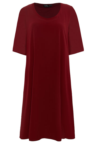 Dora 50's Chiffon dress in Burgundy