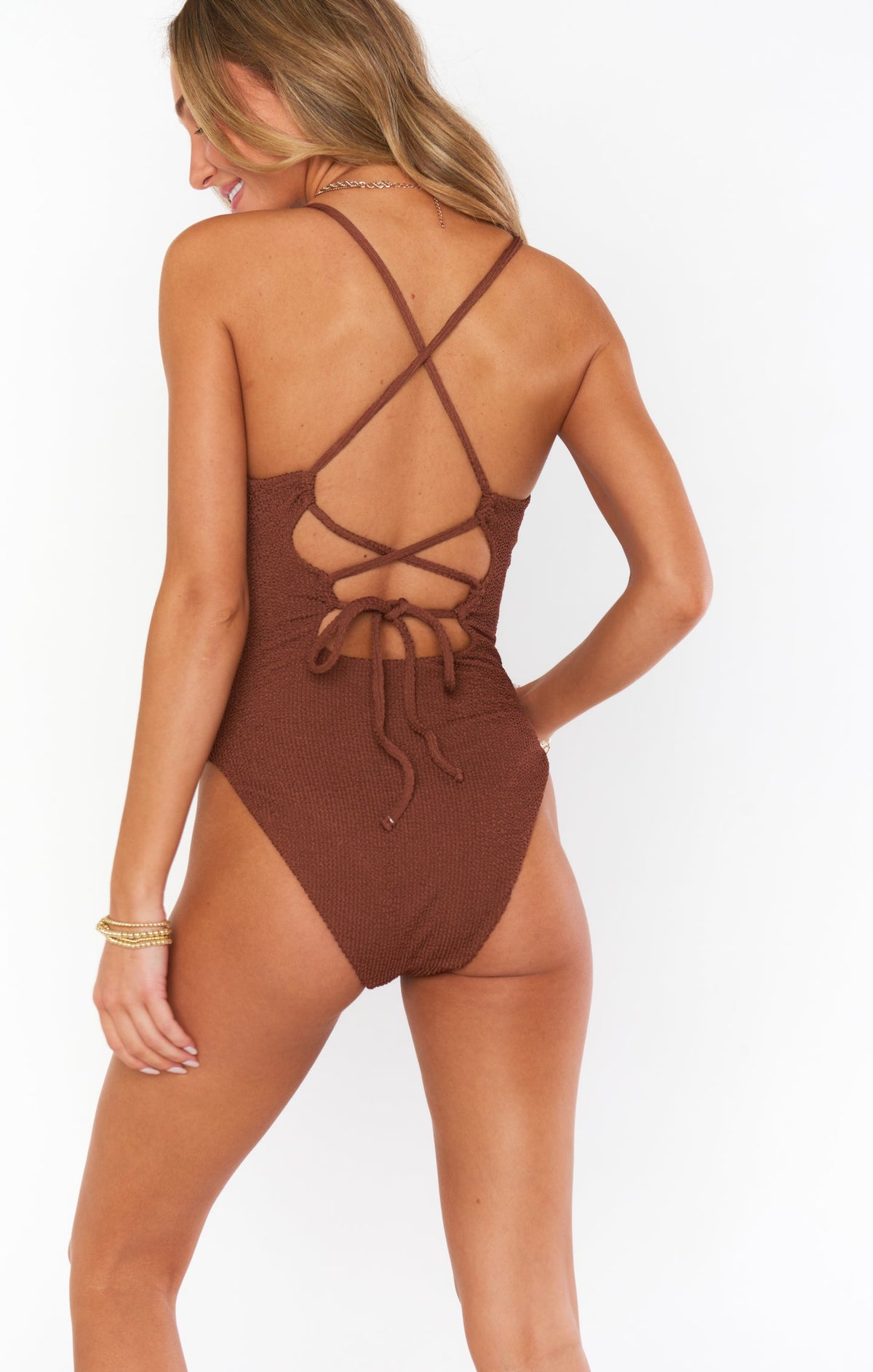 Positano One Piece ~ Chocolate Scrunch