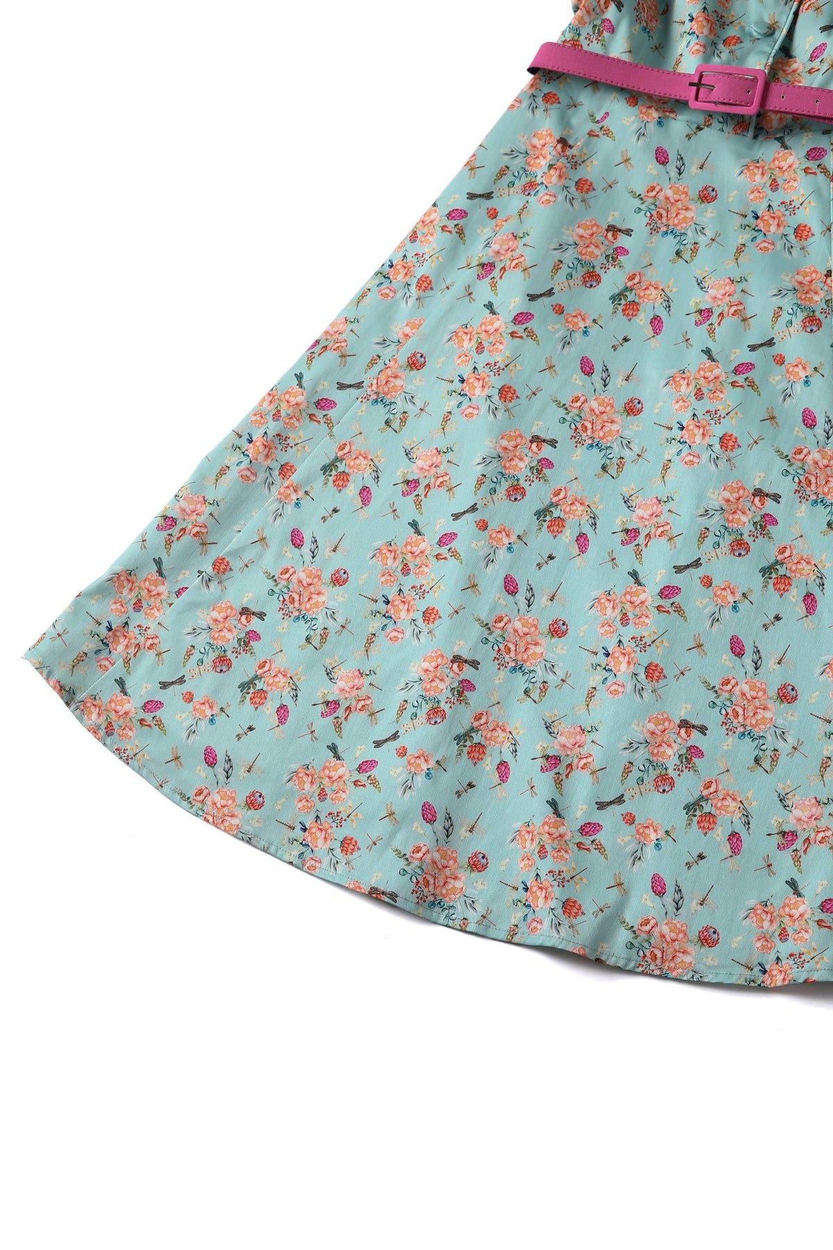 Penelope Mint Green Floral Shirt Dress