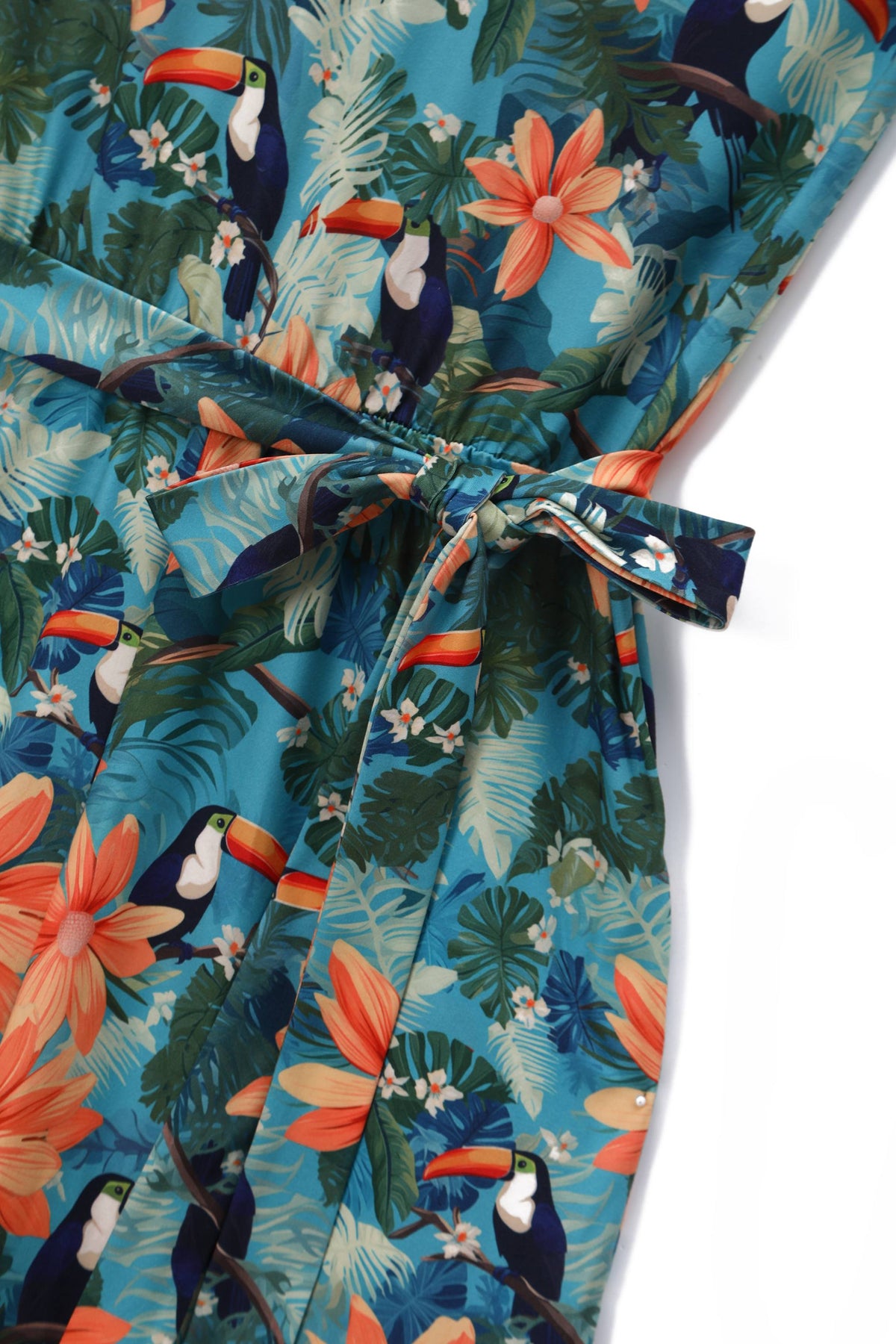 Brigitte Tropical Toucan Strappy Jumpsuit