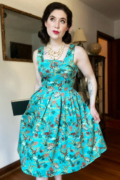 Amanda Dinosaur Swing Dress