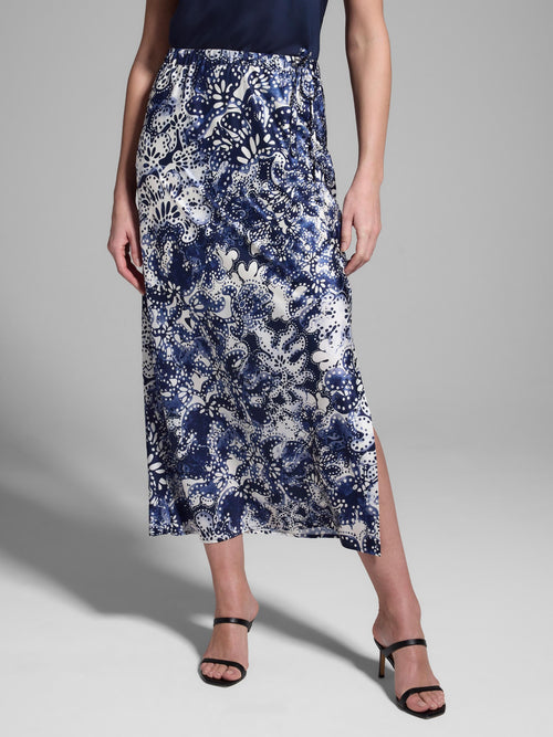 Gold Label Twilight Blooms Silk Skirt