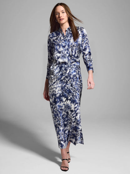 Gold Label Twilight Blooms Silk Skirt
