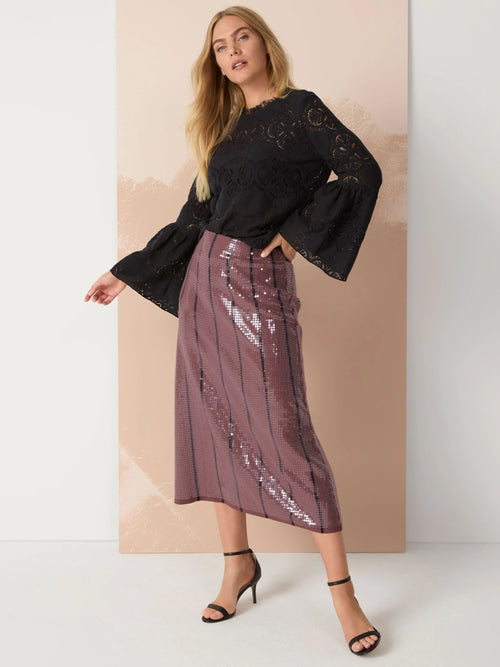 Sequin Knit Skirt