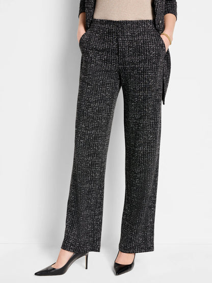 Lenox Wide-Leg Dotty Grid Pant