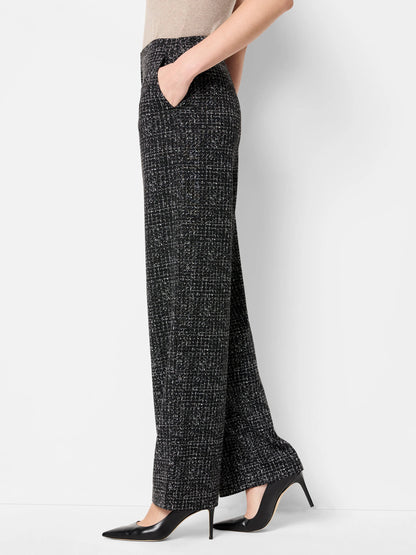 Lenox Wide-Leg Dotty Grid Pant