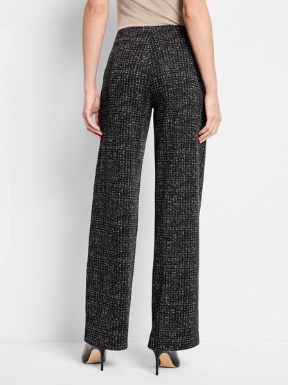 Lenox Wide-Leg Dotty Grid Pant