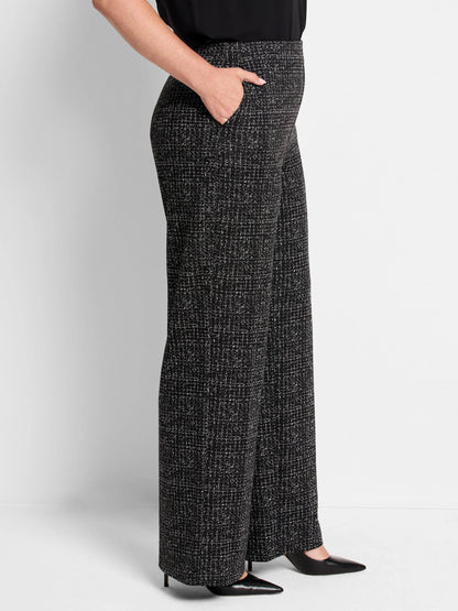 Lenox Wide-Leg Dotty Grid Pant