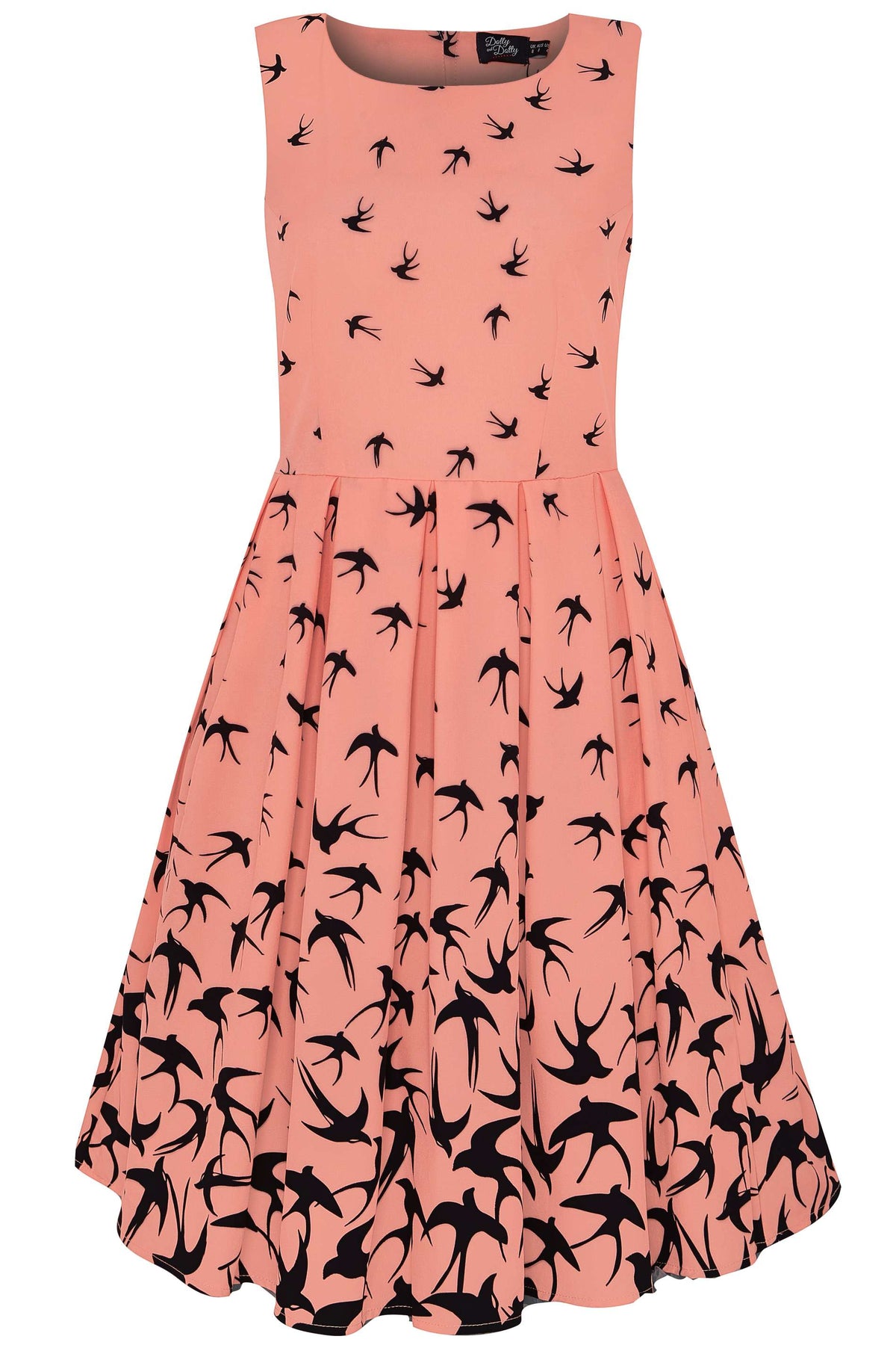 Annie Swing Dress in Pink & Black Raising Swallow Birds