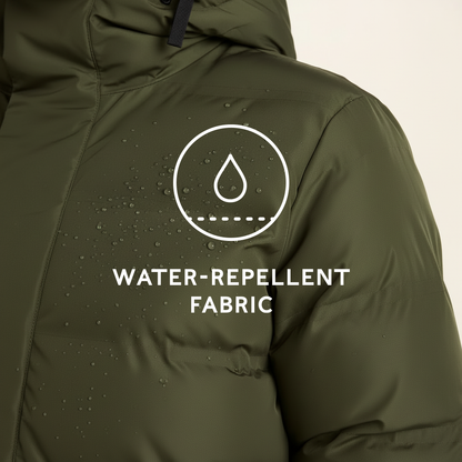 Glaston Womens Shower Resistant Insulated Parka - Dark Green