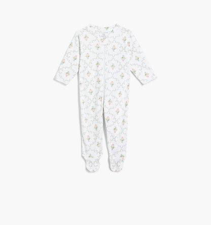 The Footie Pajama - Pastel Trellis