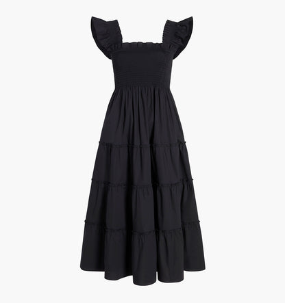 The Maternity Ellie Nap Dress - Black Cotton