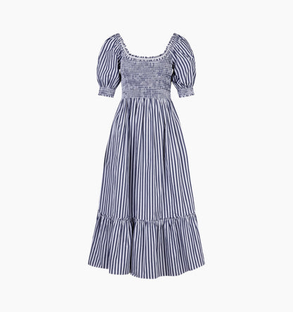 The Louisa Nap Dress - Navy Stripe