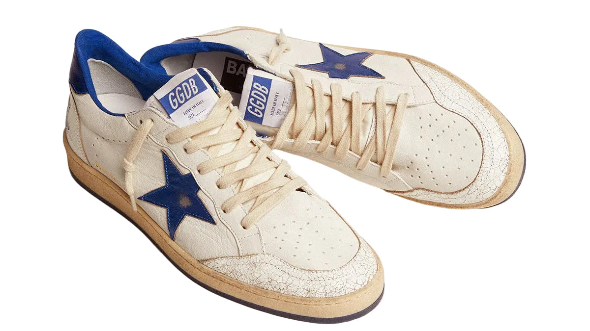 Golden Goose Ball Star Nappa White Blue