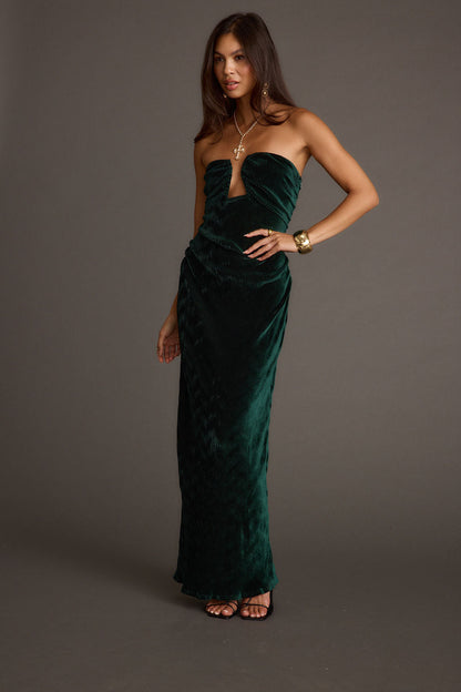 Jones Emerald Velvet Maxi Dress