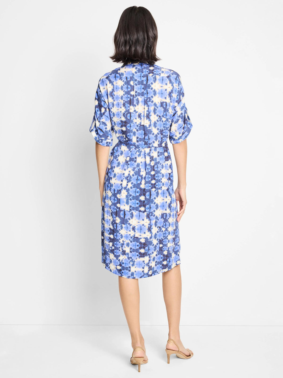 Shibori Stone Belted Devon Dress