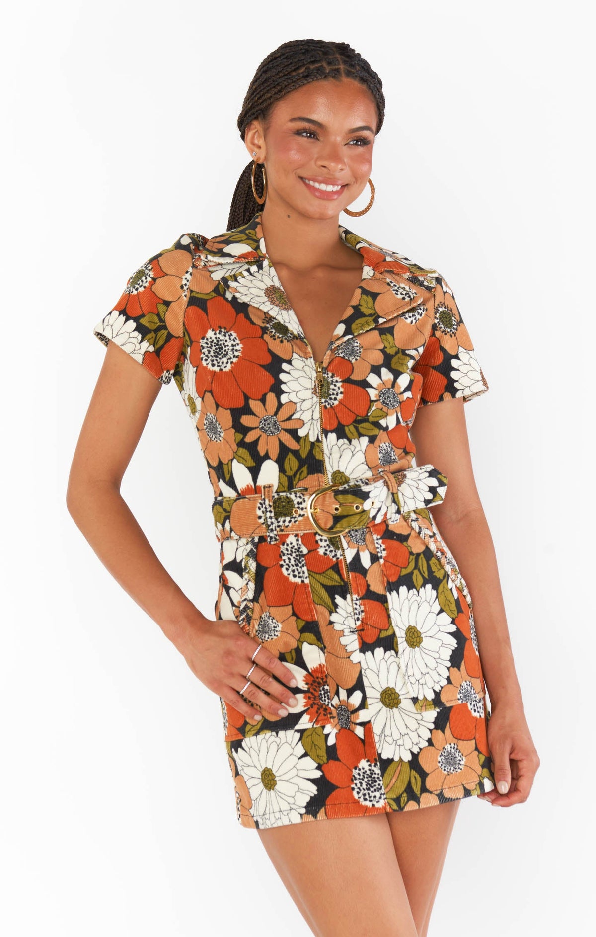 Outlaw Dress ~ Hutton Floral Corduroy