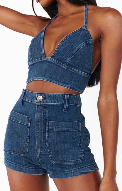 Palm Springs Hot Shorts ~ Moonlit Blue