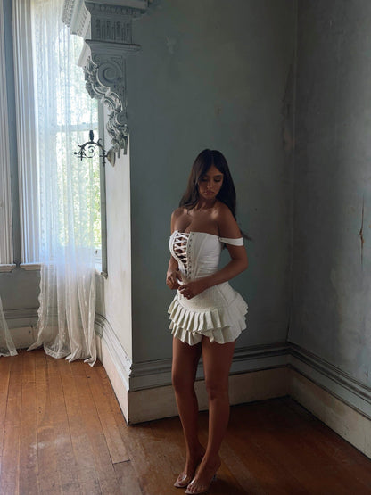 Quintana Mini Skirt White