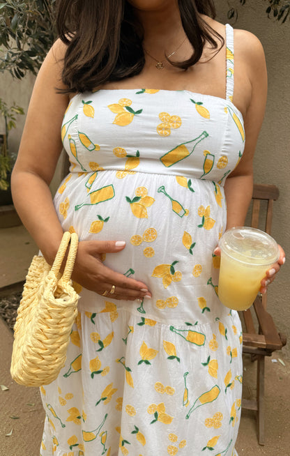 Summer Fling Midi Dress ~ Limoncello Embroidery