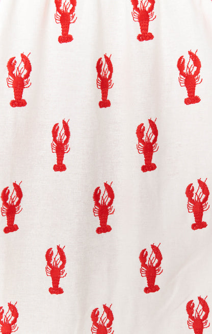 Long Weekend Maxi Dress ~ Lobster Embroidery