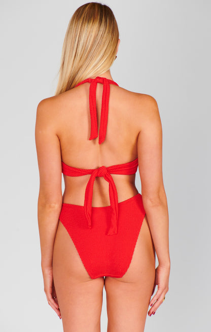 Malta Bottom ~ Hot Tamale Red Scrunch