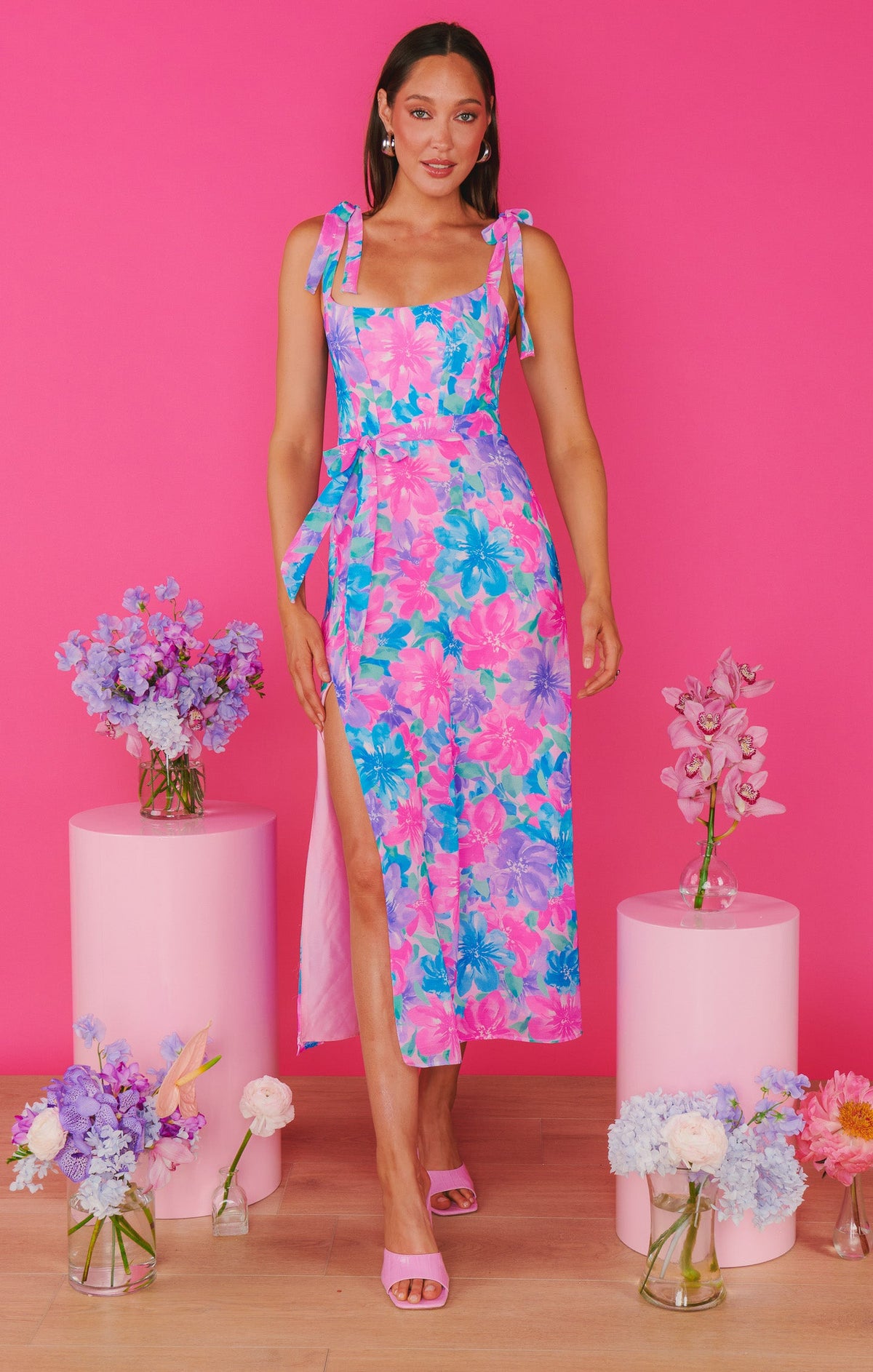 Willow Midi Dress ~ Garden Party Girly