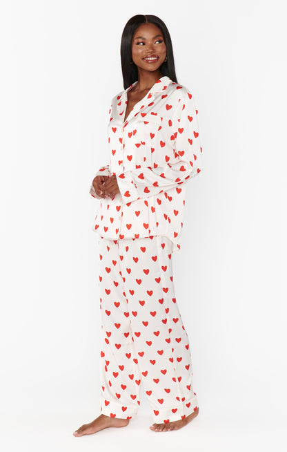 Classic PJ Set ~ Queen of Hearts Silky