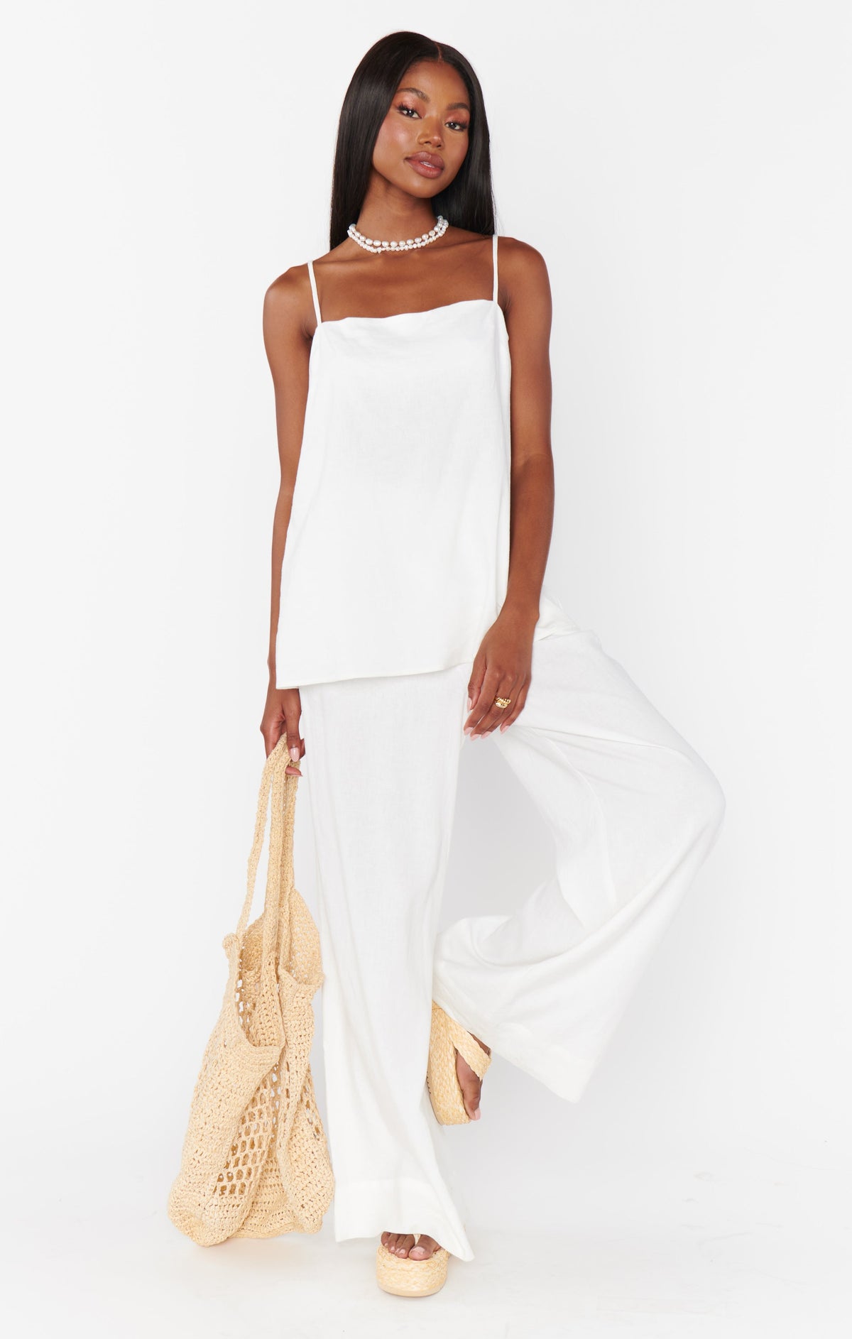Hayes Trouser ~ White Linen