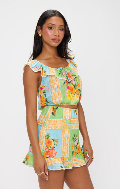 All Night Ruffle Skort ~ Country Bouquet