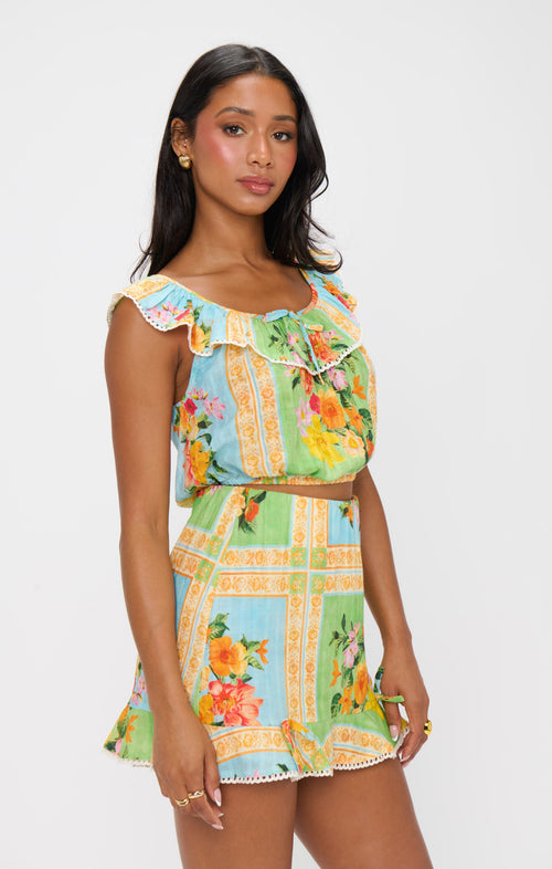 All Night Ruffle Skort ~ Country Bouquet
