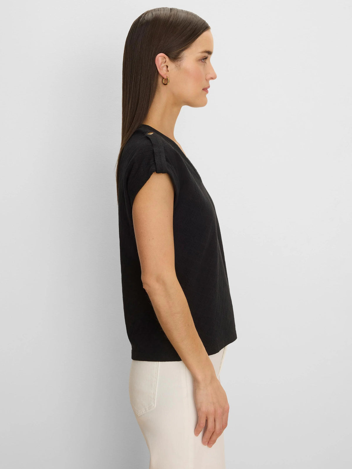 NZT Lace Knit Cap Sleeve Tee