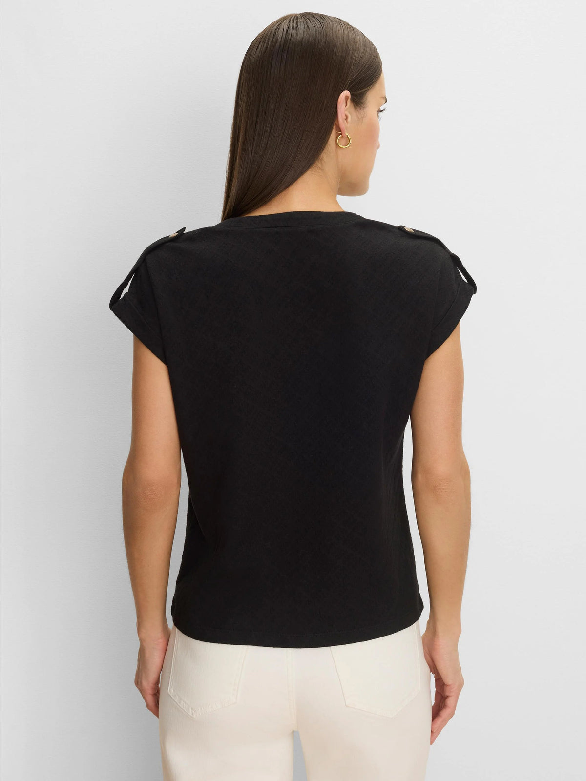 NZT Lace Knit Cap Sleeve Tee