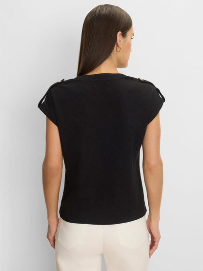 NZT Lace Knit Cap Sleeve Tee