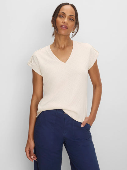NZT Lace Knit Cap Sleeve Tee