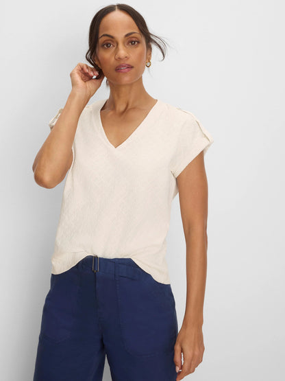 NZT Lace Knit Cap Sleeve Tee