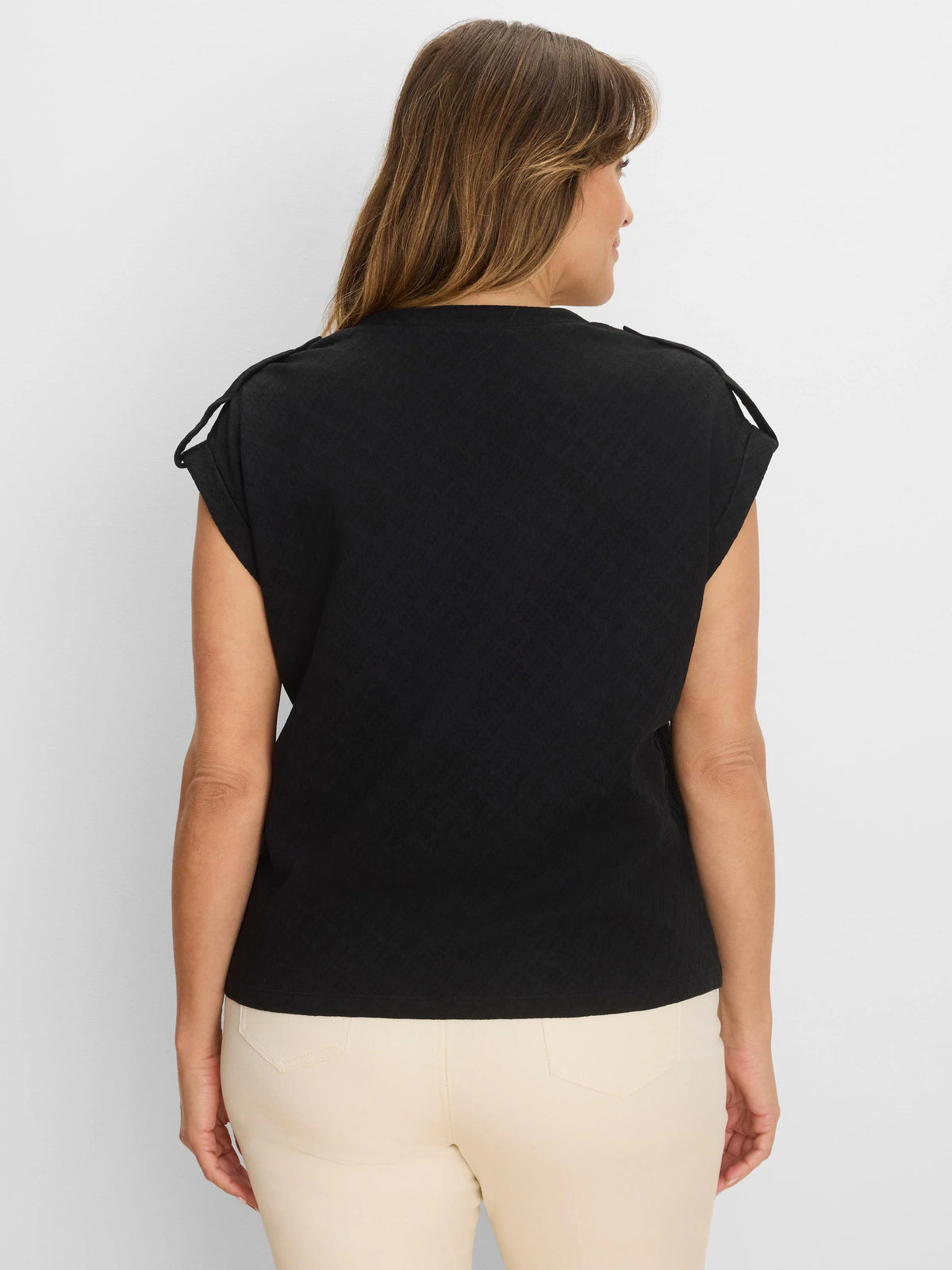 NZT Lace Knit Cap Sleeve Tee