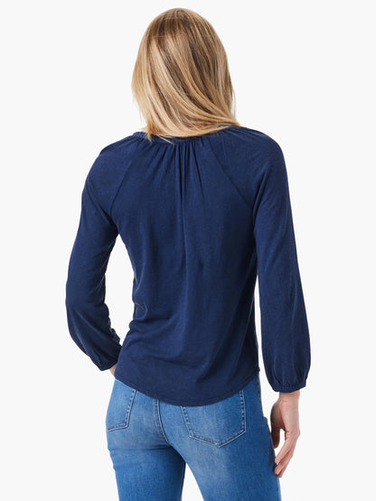 NZT 3/4 Sleeve Split Neck Top