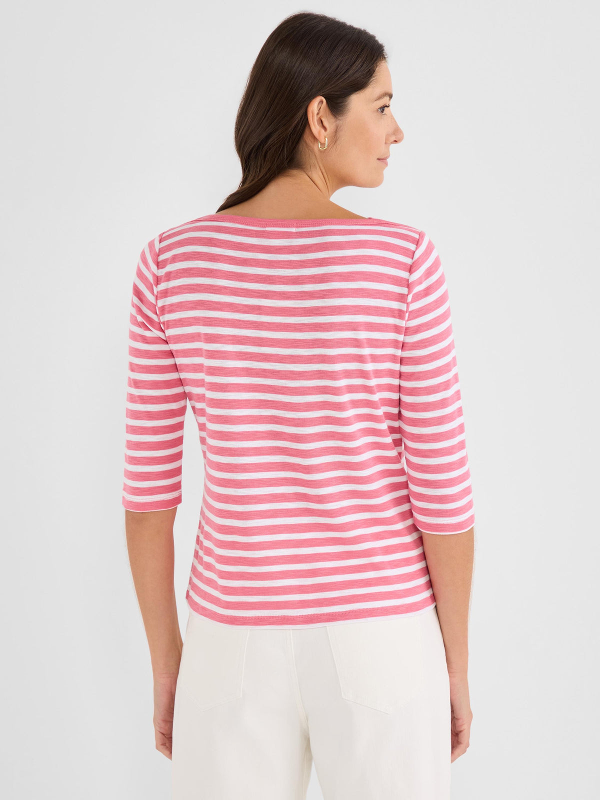NZT 3/4 Sleeve Stripe Envelope Boat Tee