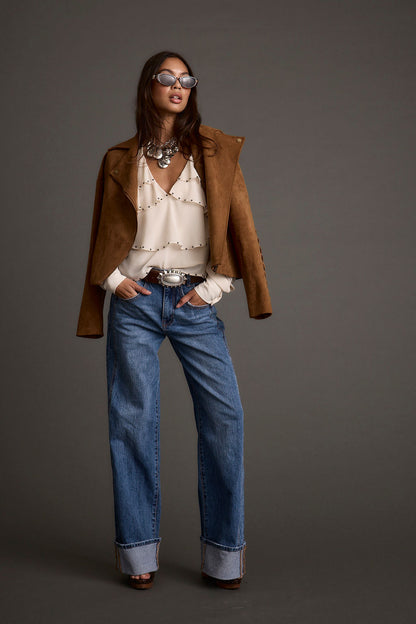 Presley Cuffed Straight Leg Denim