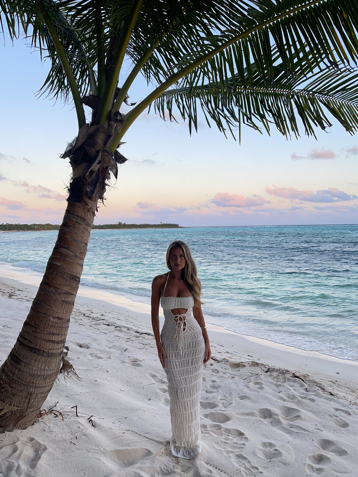 Priane Maxi Dress White