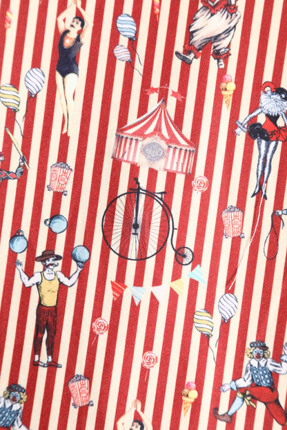 Matilda Circus Red Striped Wrap Dress