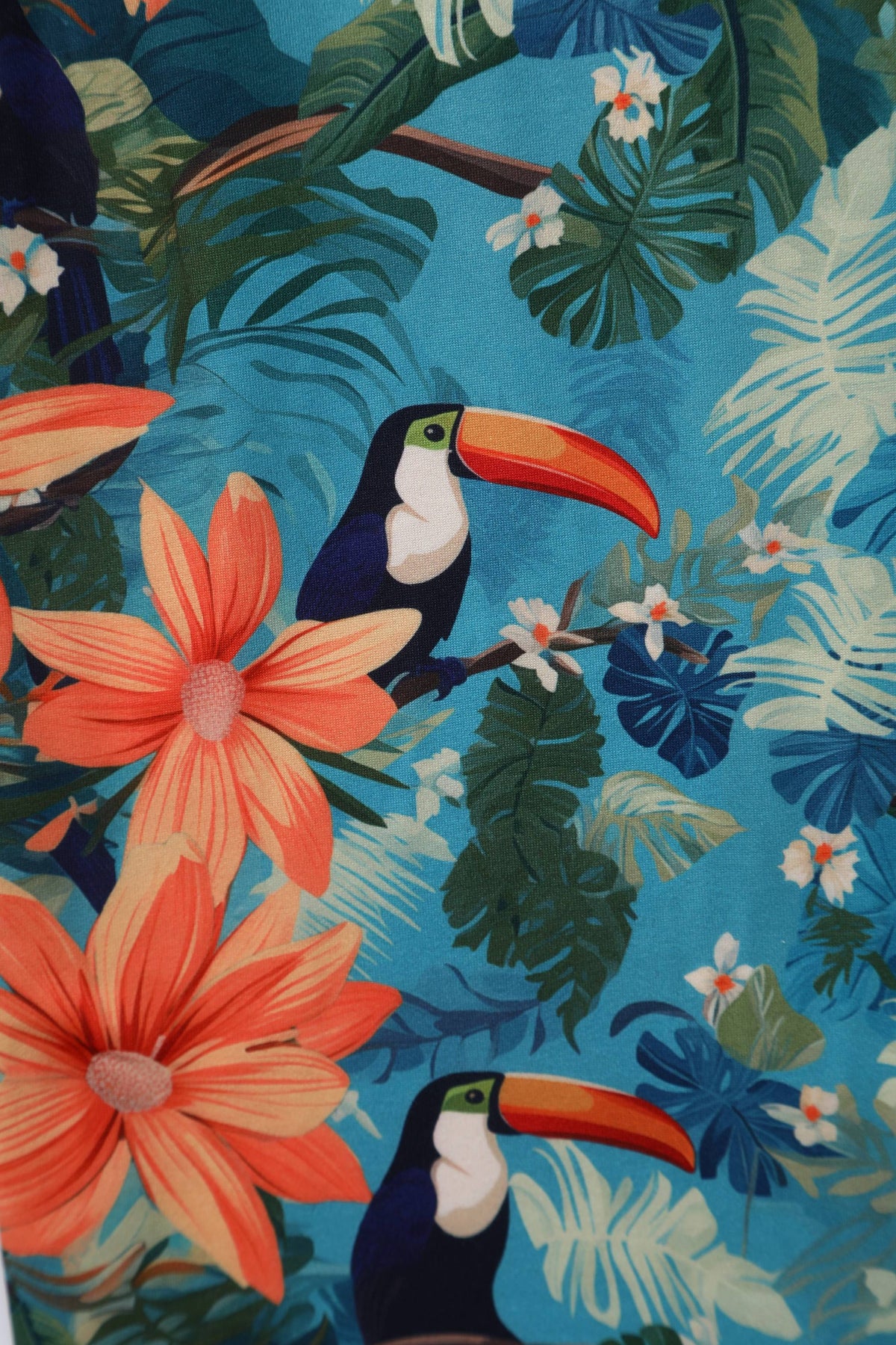 Brigitte Tropical Toucan Strappy Jumpsuit